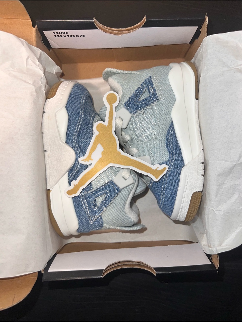Nike Air Jordan 4 Retro ‘Blue Denim' Size 5c